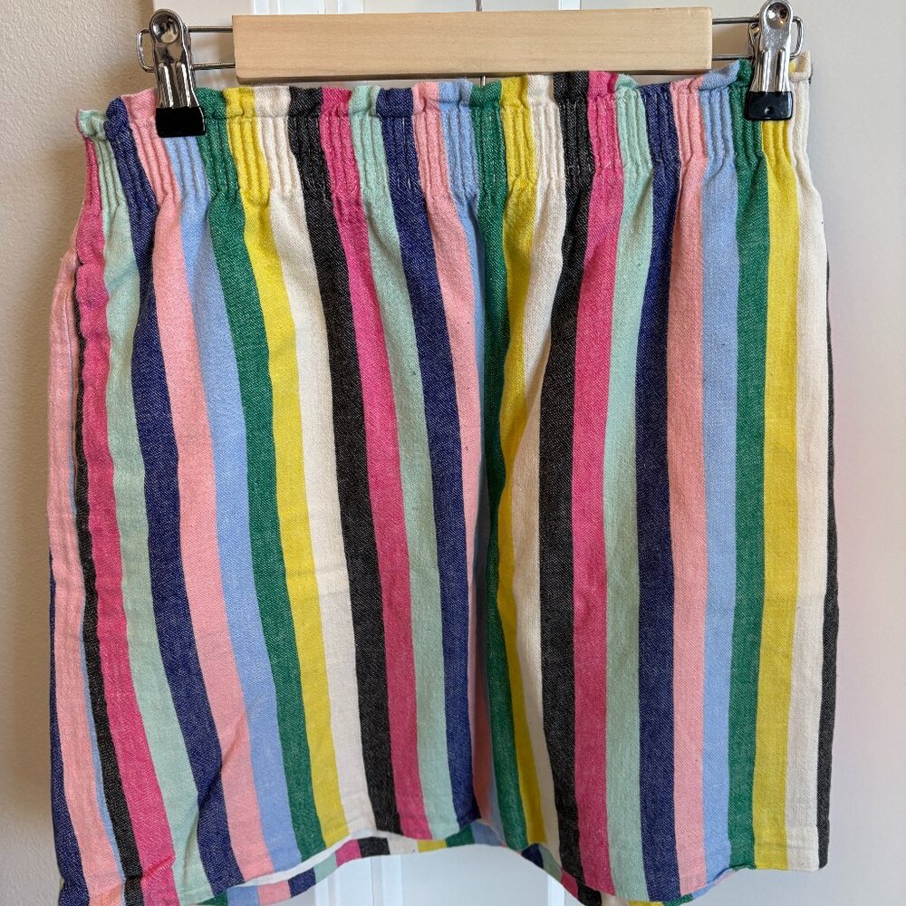 J Crew vertical multi color striped skirt